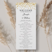 Programme Classique de mariage Script Confetti Gol