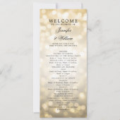 Programme classique de mariage Script Gold Bokeh L (Devant)