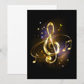 Programme Clé de sol musicale en or (Devant / Derrière)