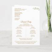 Programme Clegant Catholic Wedding Program With Readings  (Dos)