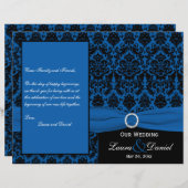 Programme Cobalt Blue and Black Mariage damassé (Devant / Derrière)