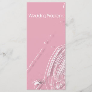 Programme Cobwebs et White Spiders Wedding Program Card