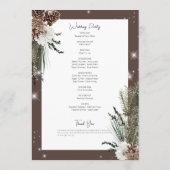 Programme Coca rustique Brown Pine Hiver Étincelle Mariage (Dos)