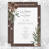 Programme Coca rustique Brown Pine Hiver Étincelle Mariage