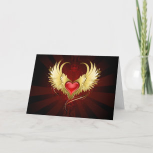 Programme Coeur rouge avec ailes d'or