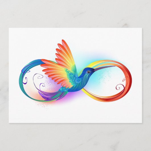 Programme Colibri arc-en-ciel avec symbole d'infini (Devant)