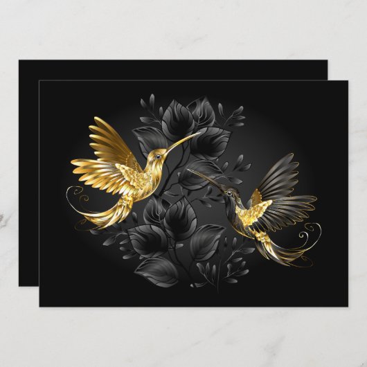 Programme Colibri noir et or (Devant / Derrière)