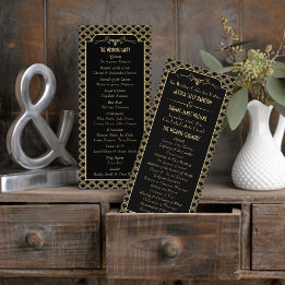 Programme Collection de Mariages Art Déco Gatsby vintage des