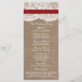 Programme Collection de Mariages de tournesol rustique - Rou (Dos)