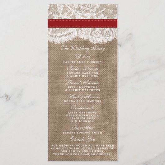 Programme Collection de Mariages de tournesol rustique - Rou (Dos)