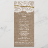 Programme Collection de Mariages Rustic Twine Bow - Programm (Dos)