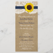 Programme Collection Kraft, dentelle et tournesol - Navy (Devant)