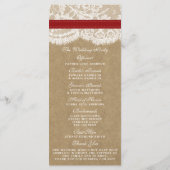 Programme Collection Kraft, dentelle et tournesol - Rouge (Dos)