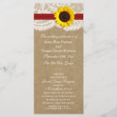 Programme Collection Kraft, dentelle et tournesol - Rouge (Devant)