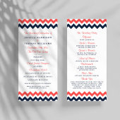 Programme Collection Mariage moderne Chevron Marine & Coral