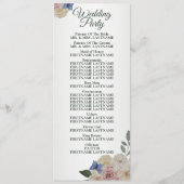 Programme Colorful Floral Blue Butterfly Green Wedding (Dos)