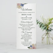 Programme Colorful Floral Blue Butterfly Green Wedding (Debout devant)