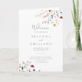 Programme Colorful Garden wildflower Folded Wedding (Devant)