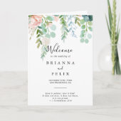 Programme Colorful Tropical Floral Folal Mariage (Devant)