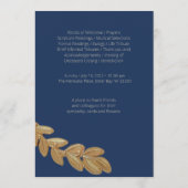 Programme commémoratif de la feuille d'olive de la (Dos)