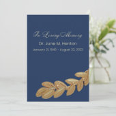 Programme commémoratif de la feuille d'olive de la (Debout devant)