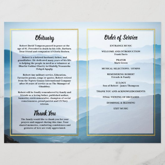 Programme commémoratif de l'ordre funéraire de ser (Dos)