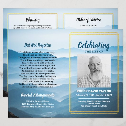 Programme commémoratif de l'ordre funéraire de ser (Devant / Derrière)