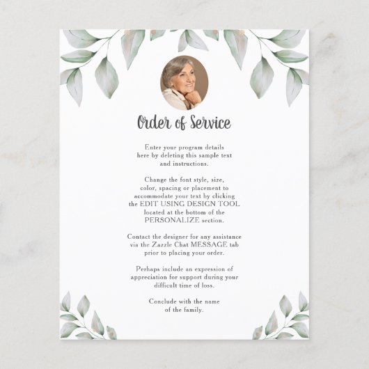 Programme commémoratif en forme de coeur (Dos)