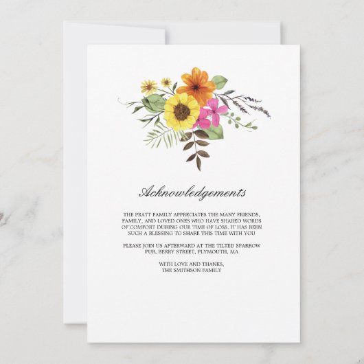 Programme commémoratif fleur sauvage 3 et 4 (Dos)