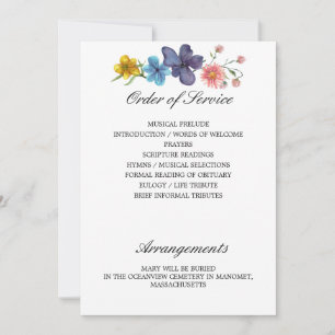 Programme commémoratif fleur sauvage 3 et 4