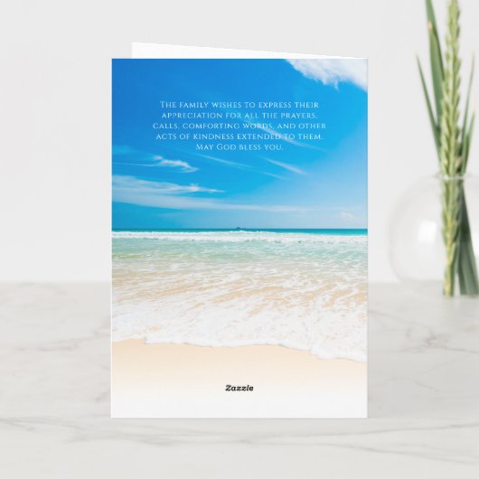 Programme commémoratif funéraire de plage (Dos)