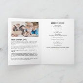 Programme commémoratif/funéraire moderne plié de 1 (Intérieur)