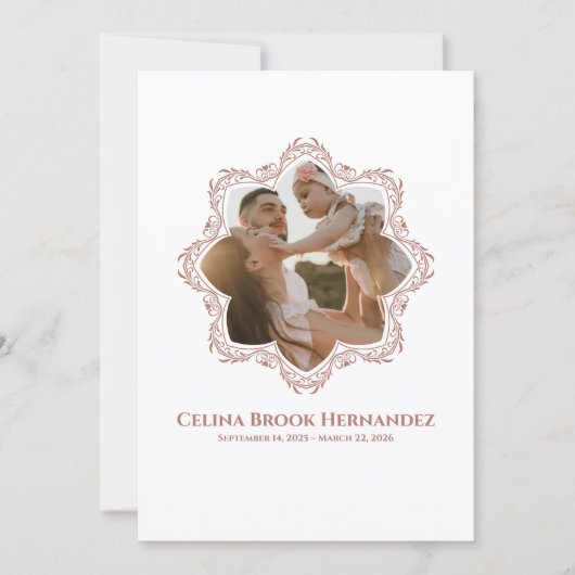 Programme commémoratif photo — Cadre Rose Marron (Devant)