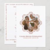 Programme commémoratif photo — Cadre Rose Marron (Devant / Derrière)