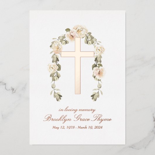 Programme commémoratif Real Foil Cross (Recto)