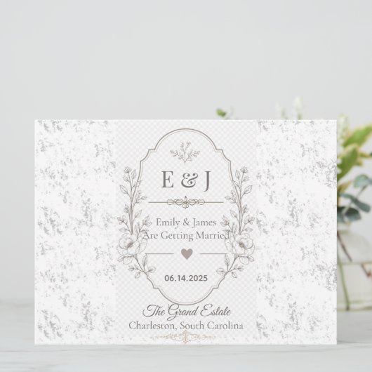 Programme Conception de célébration de mariage romantique de (Debout devant)