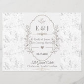 Programme Conception de célébration de mariage romantique de (Devant)