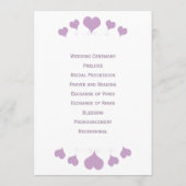 Programme Conception de cœurs de lilas pour mariage (Dos)