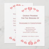 Programme Conception de cœurs roses pour mariage (Devant / Derrière)