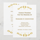 Programme Conception de mariage à cœurs dorés (Devant / Derrière)