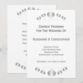 Programme Conception de mariage Silver Hearts Design (Devant / Derrière)