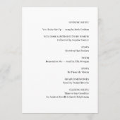 Programme Conception de service de célébration de vie minima (Dos)