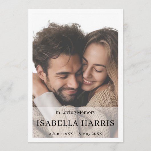 Programme Conception de service photo de mémorial moderne (Devant)