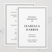 Programme Conception Élégante de Service Funéraire Classique (Devant / Derrière)