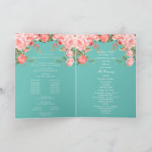 Programme Conception florale de sarcelle et de corail jolie (Intérieur)