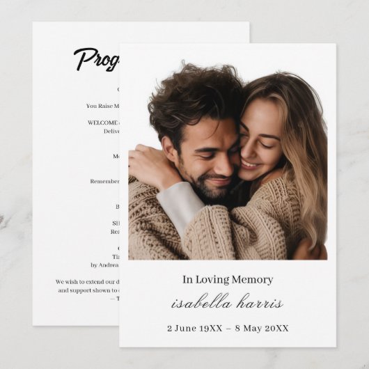 Programme Conception moderne de service de célébration de la (Devant / Derrière)