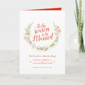 Programme Cône de mariage d'hiver rouge baies étoile (Devant)