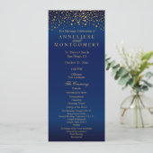 Programme Confettis Bleu Marine et Or - Progam (Debout devant)