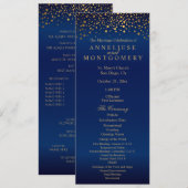 Programme Confettis Bleu Marine et Or - Progam (Devant / Derrière)