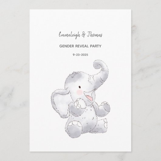 Programme Conseil Pour Maman-To-Be Game Baby Elephant Card (Dos)